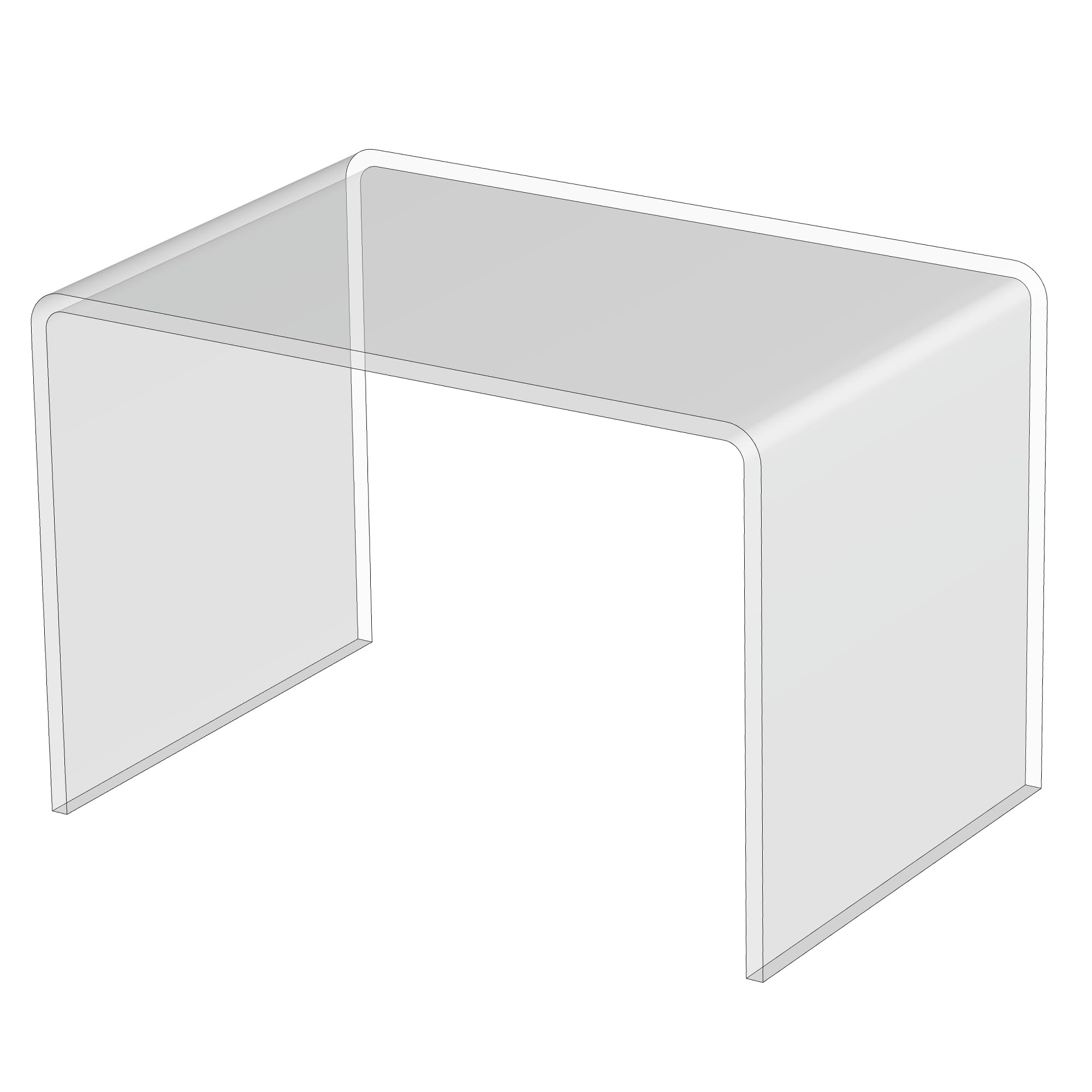 3R W Design Clear Acrylic Display Risers- Premium Shelf Riser Display Stands and Plinths - Hoverstand- Made in UK (30*20*20cm 6mm-thick, Max Load 8.2kg) — image 1