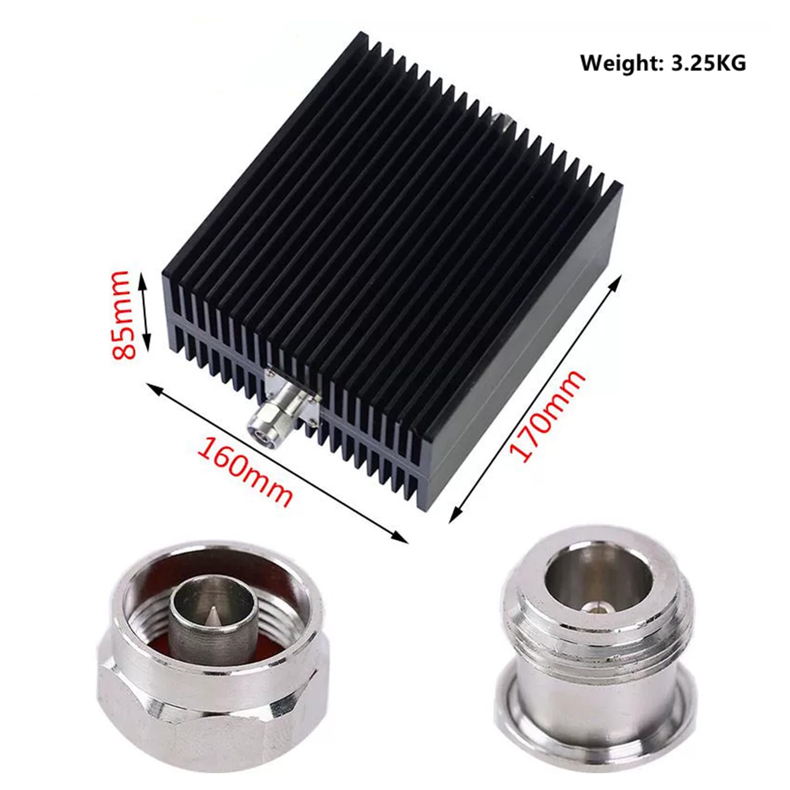 GXMRHWY 200W 3G N Male to N Female Microwave High Power RF Fixed Attenuator (2dB)