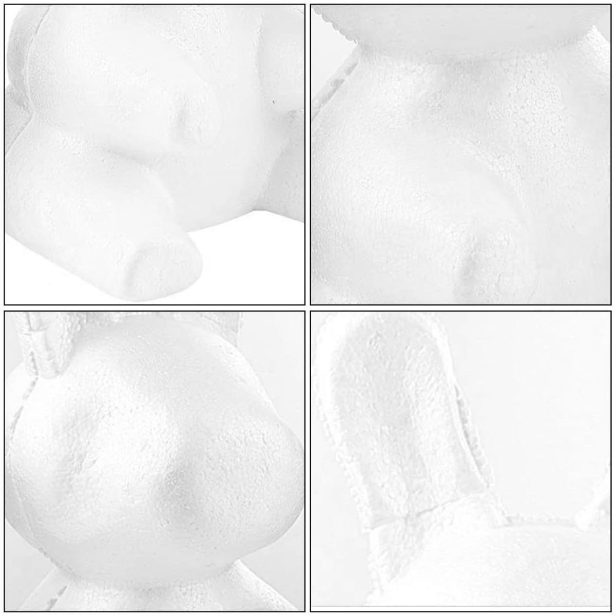 FOMIYES Moule Lapin Blanc en Mousse pour DIY, Modélisation Facile à Découper, Résistant, pour Décoration de Fête de Mariage et Compositions de Fleurs
