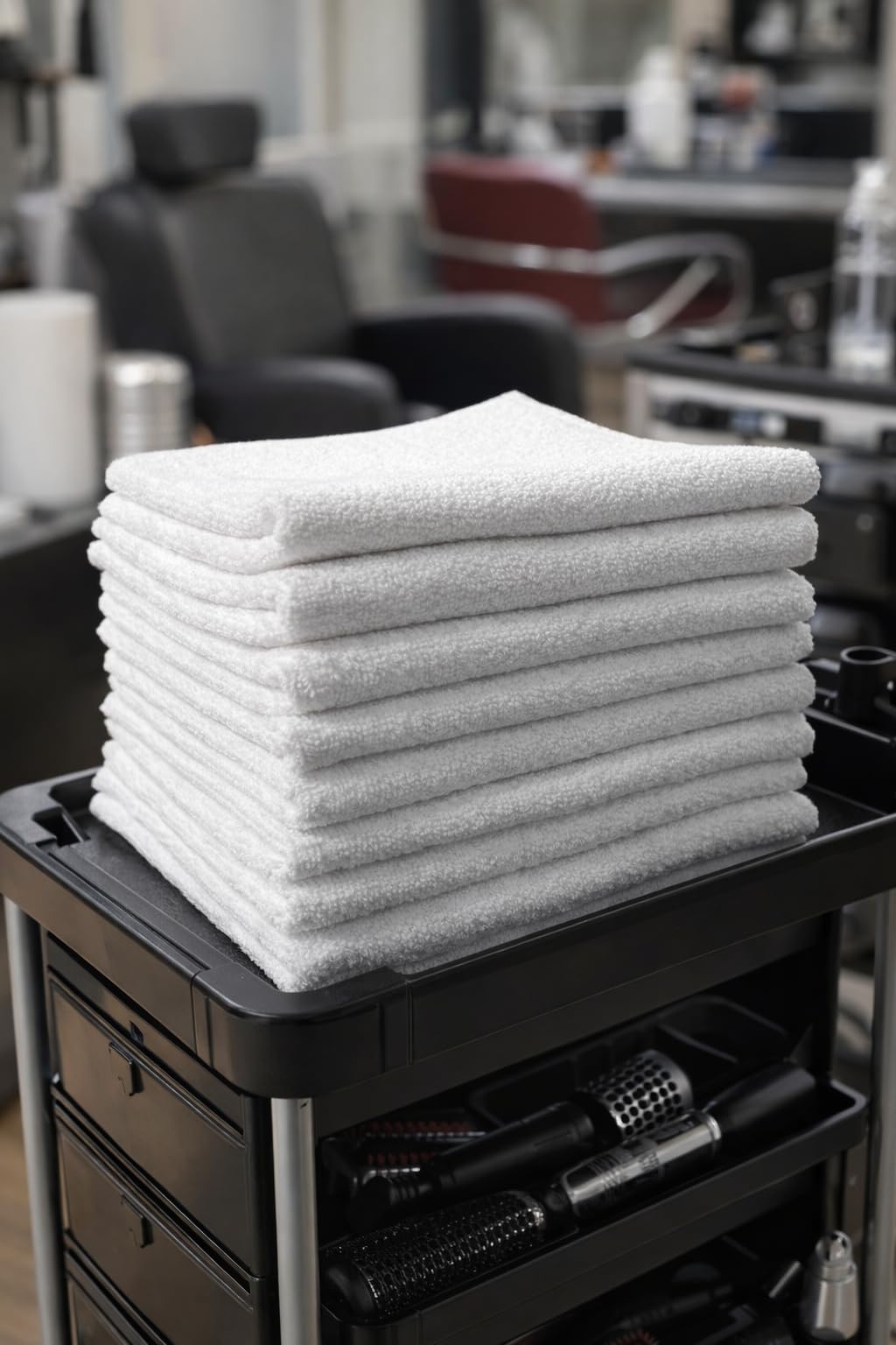 Genérico Toallas de Rizo Blancas 50×90 cm – Algodón 100% – Uso Profesional para Peluquería, SPA, Gimnasio y Hotel (10)