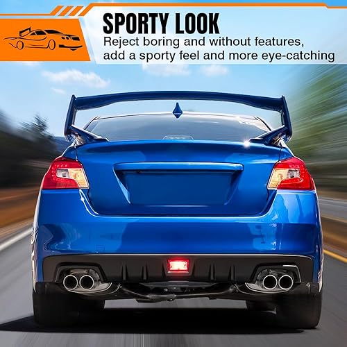 Miniatura 3 de Alerón de maletero compatible con Honda Civic Sedan 2012-2015 de 4 puertas, estilo Mugen ABS con tapa trasera para maletero de alerón, sin pintar,