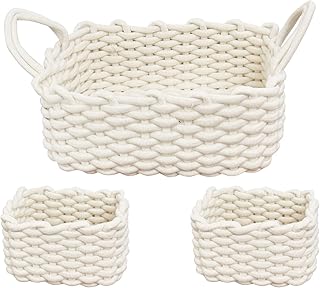 Woven Baskets, Set of 3 for Home, Office, Dorm Room, Living Room, Bedroo...