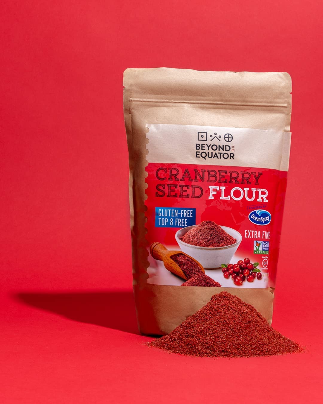 BEYOND THE EQUATOR Organic Cranberry Seed Flour No Peanuts, No Tree