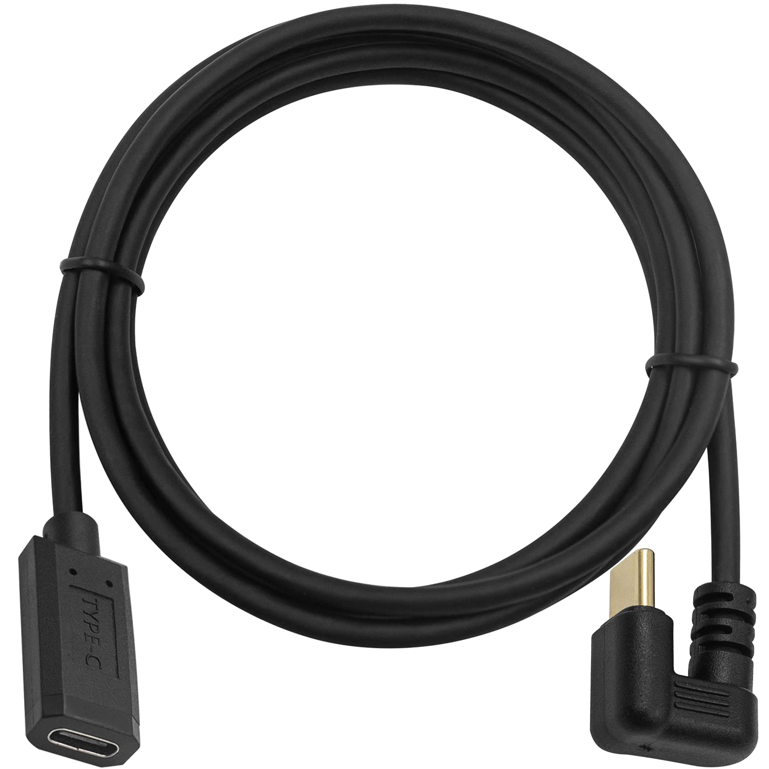 Poyiccot USB C To USB C Cable 1ft - Right Angle 90 Degree 60W 10Gbps Fast Charger Cord