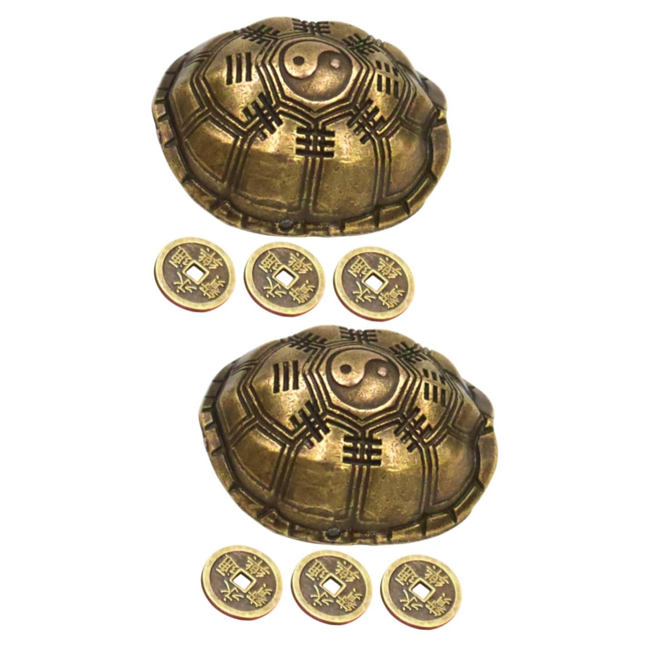 Amazon.co.jp: GOOHOCHY 2個セット 亀の甲羅ペンダント 亀甲飾り