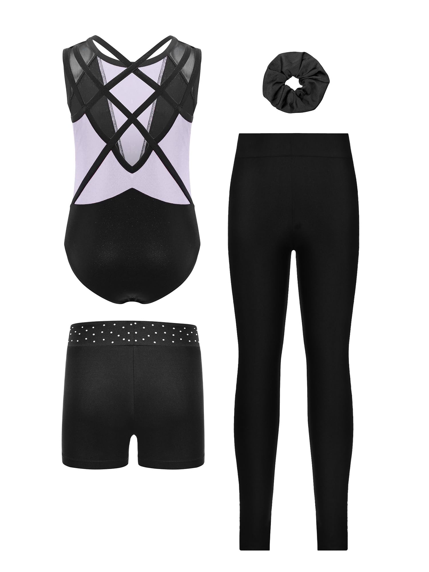 Bambini Body Ginnastica Artistica Maniche Lunghe Con Shorts Body Ginnastica Con Pantaloncini Outfit Per Allenamento Da Pantaloncini