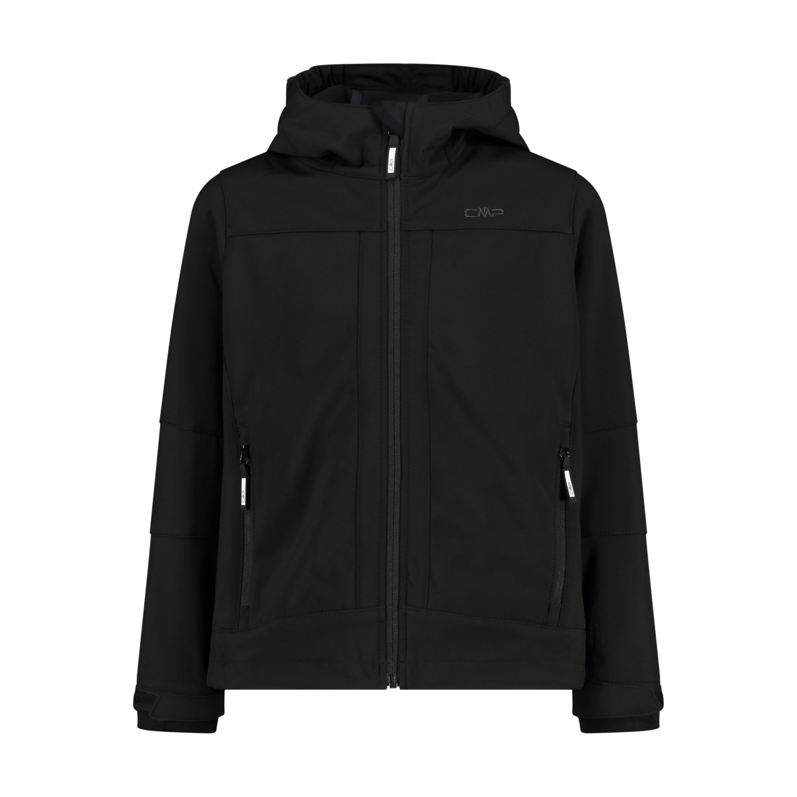 CMP Kinderjacke mit fester Kapuze, Schwarz, Größe 176