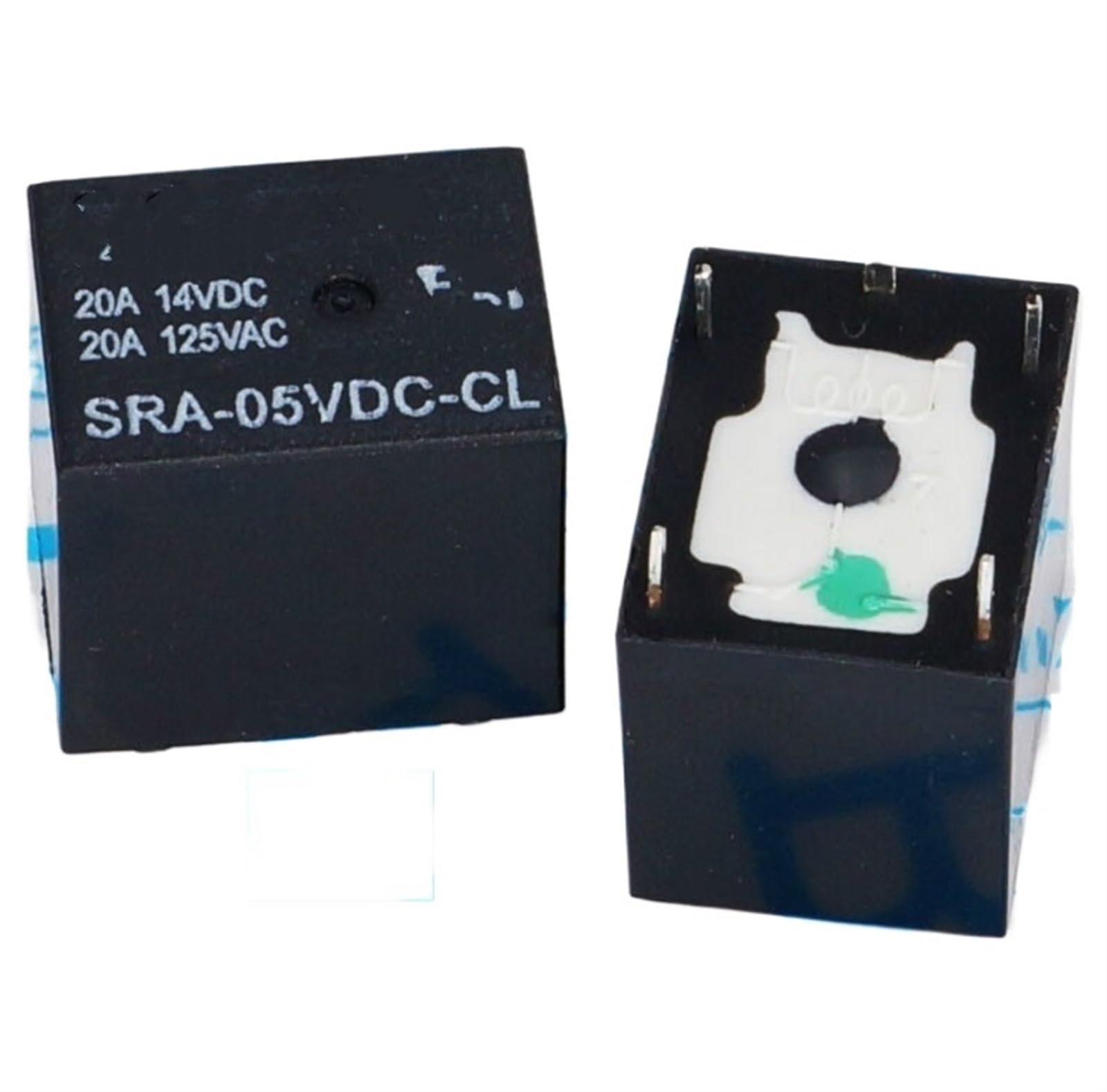 Relé de potencia SRA-05VDC-CL de 5V y 20A para sustituir interruptores quemados en placas PCB