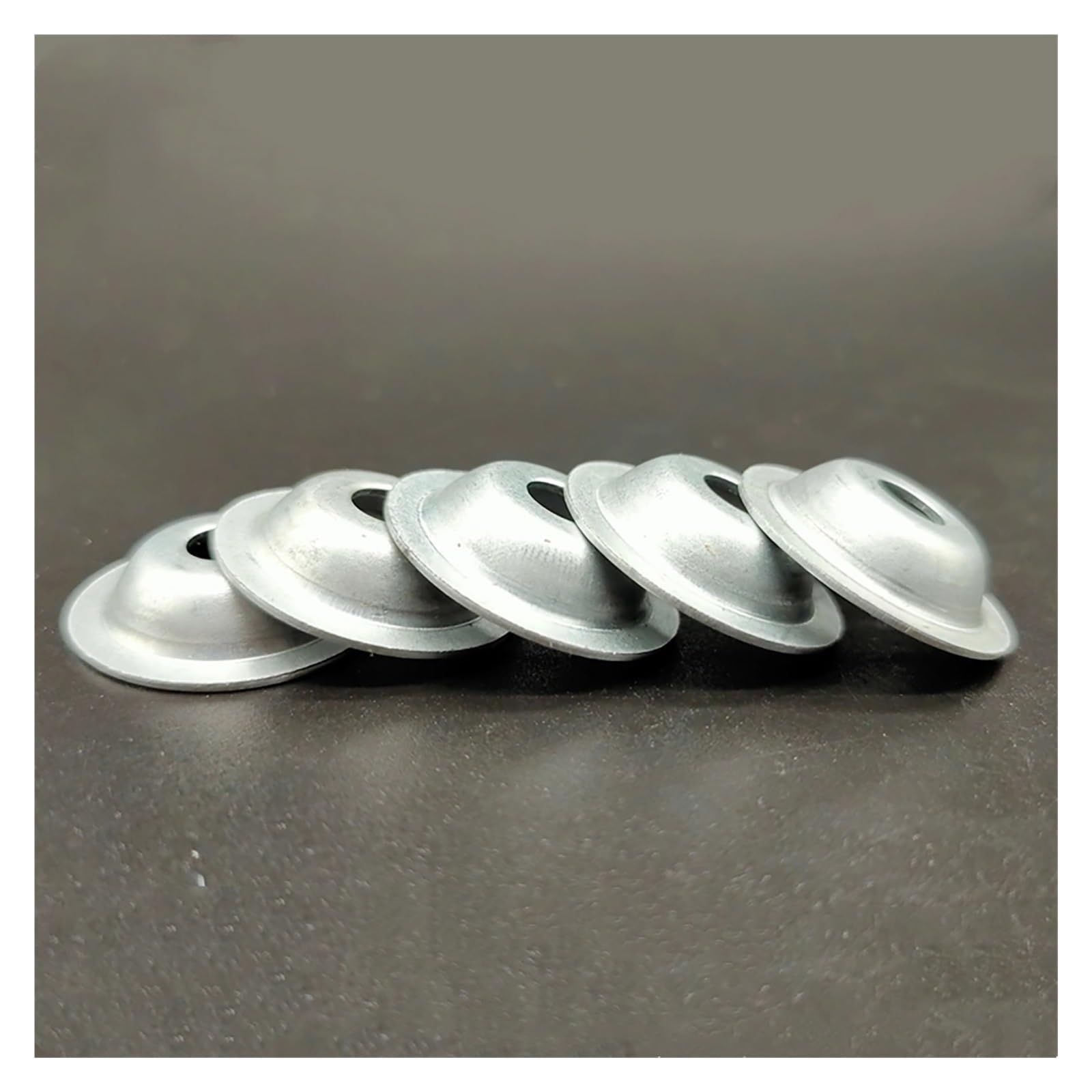 Arandelas de piezas, tuercas de hardware, arandelas avellanadas de acabado, juntas de tornillo, 50 piezas de arandela cóncava con forma de cuenco con orificio de hierro, almohadilla de tapa, junta cón