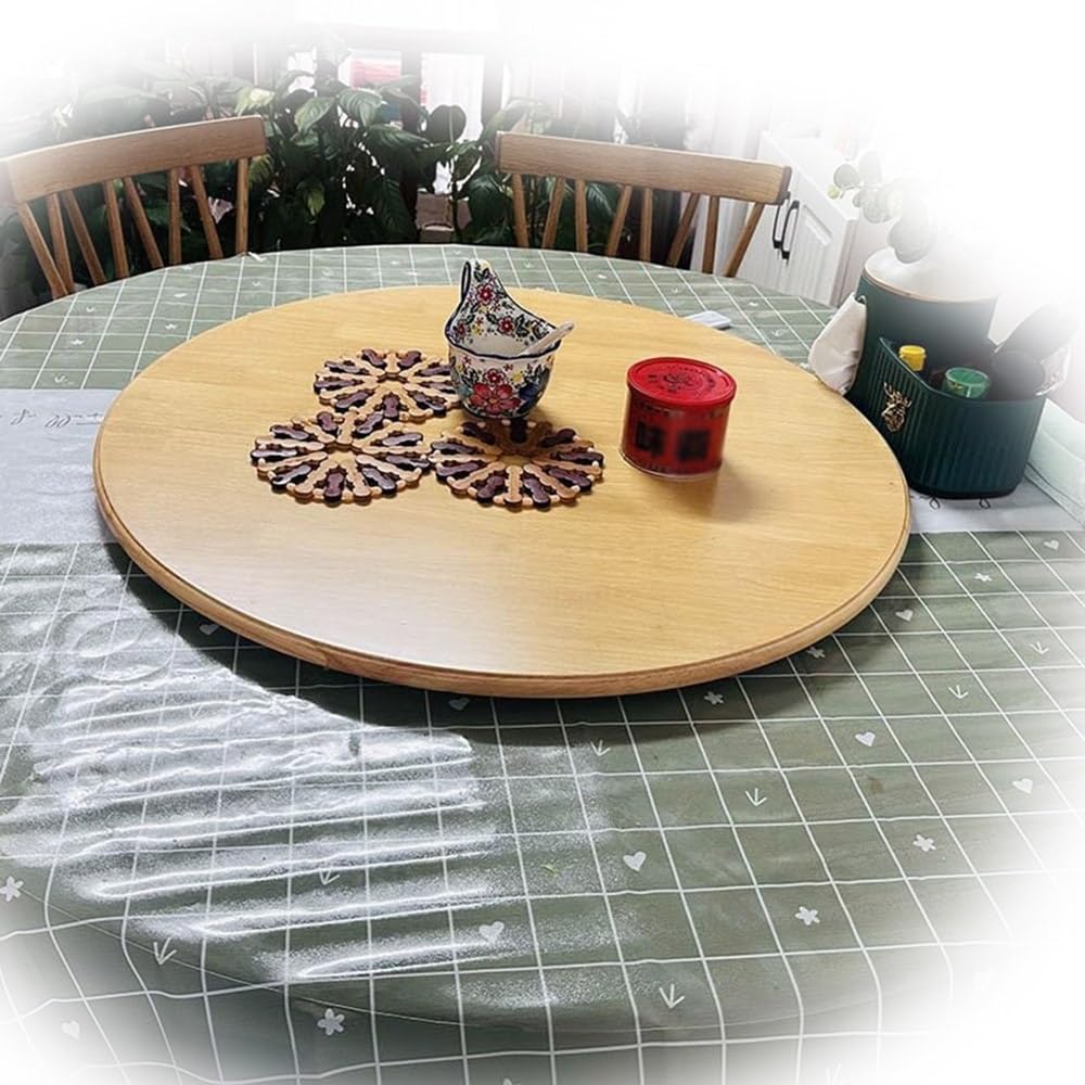 Lar - Vassoio girevole in legno, 114,3 cm, liscio e silenzioso, perfetto per intrattenere e servire, decorazione ideale per la cucina (rosso)
