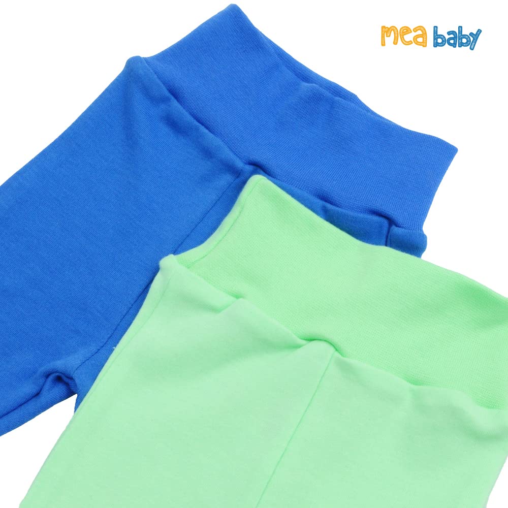 Spodnie niemowlęce unisex MEA BABY wykonane ze 100% bawełny w paczce 5 szt./worek, spodnie niemowlęce dla chłopców, spodnie niemowlęce dla dziewczynek, spodnie wsuwane (92)