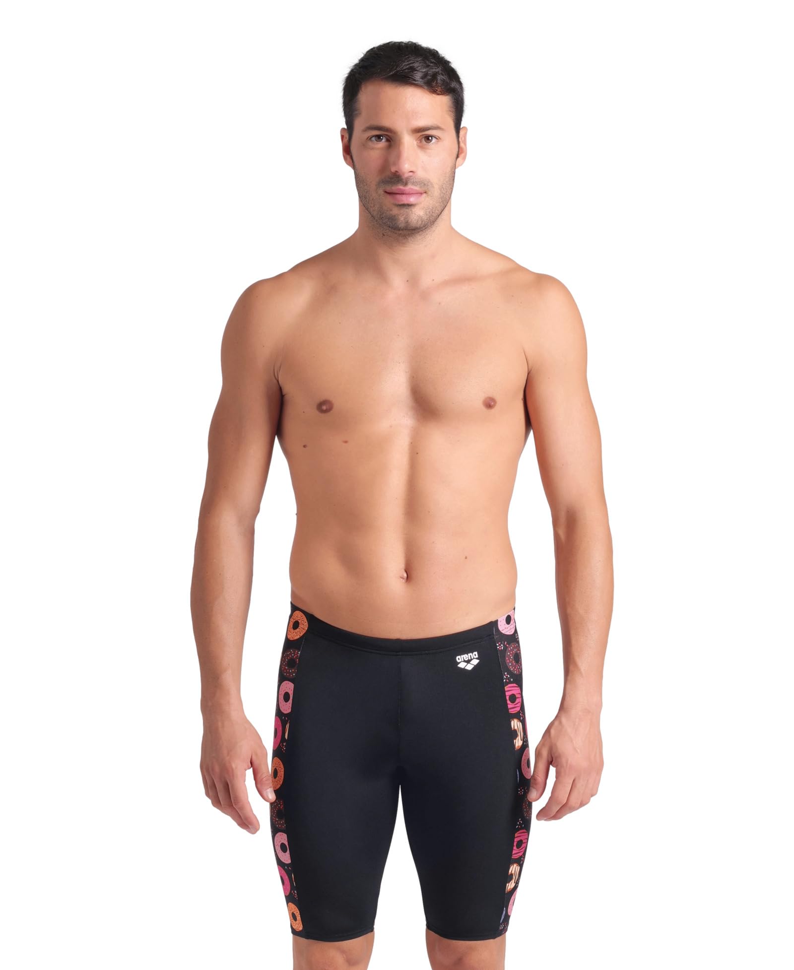 ARENA Performance Men's Funny Prints Collection Donuts Swim Jammer Tight Swim Shorts Costume a Pantaloncino Uomo (Pacco da 1)
