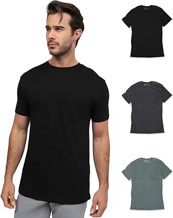 INTO THE AM Pocket T Shirts for Men S - 4XL Soft Fitted Short Sleeve ...