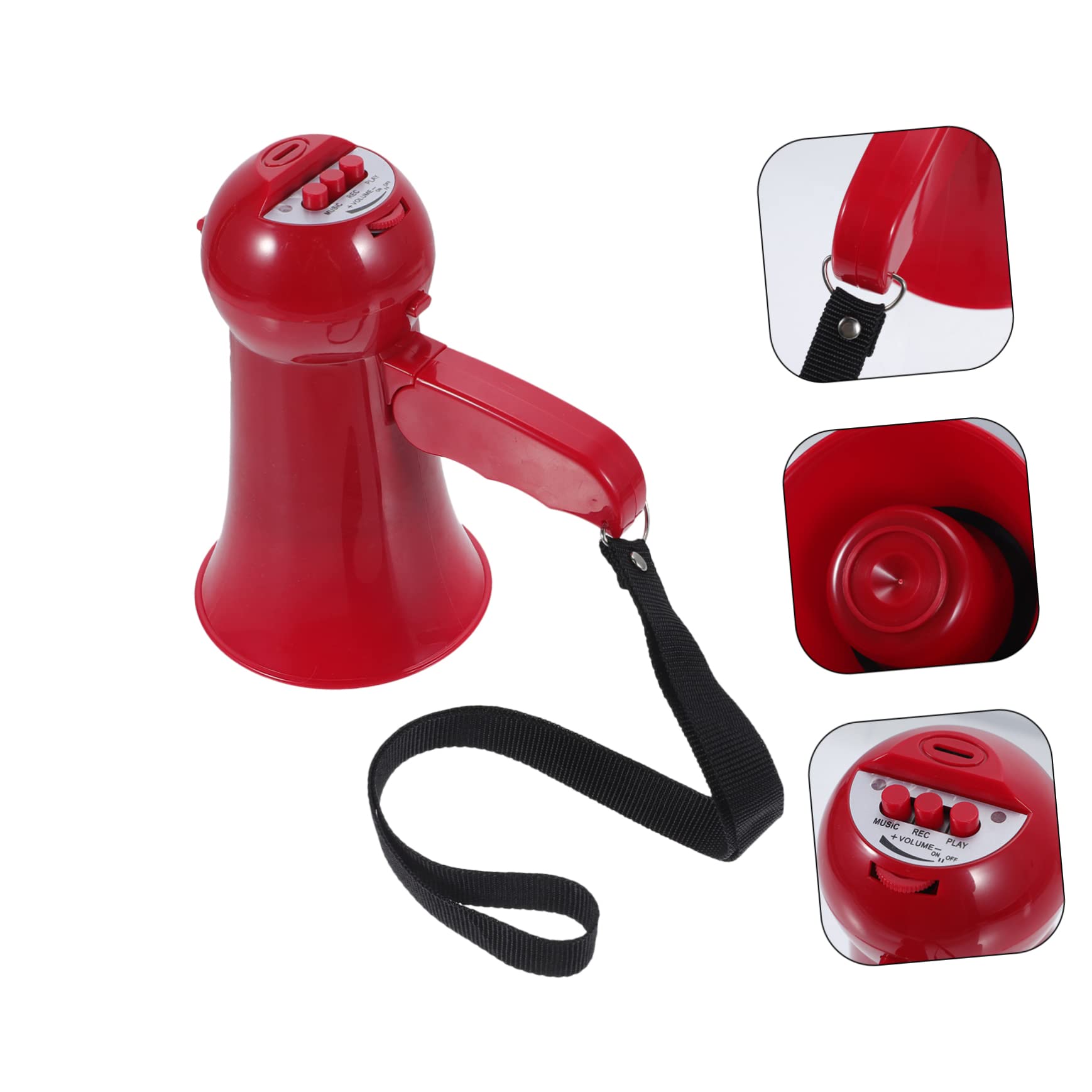 Yardwe altoparlante Altavoces portátiles Portable Speaker orador de porristas megáfono de Control de Volumen megáfono para porristas alegría de megáfono cobrable Altavoz Pato Cuernos Rojo