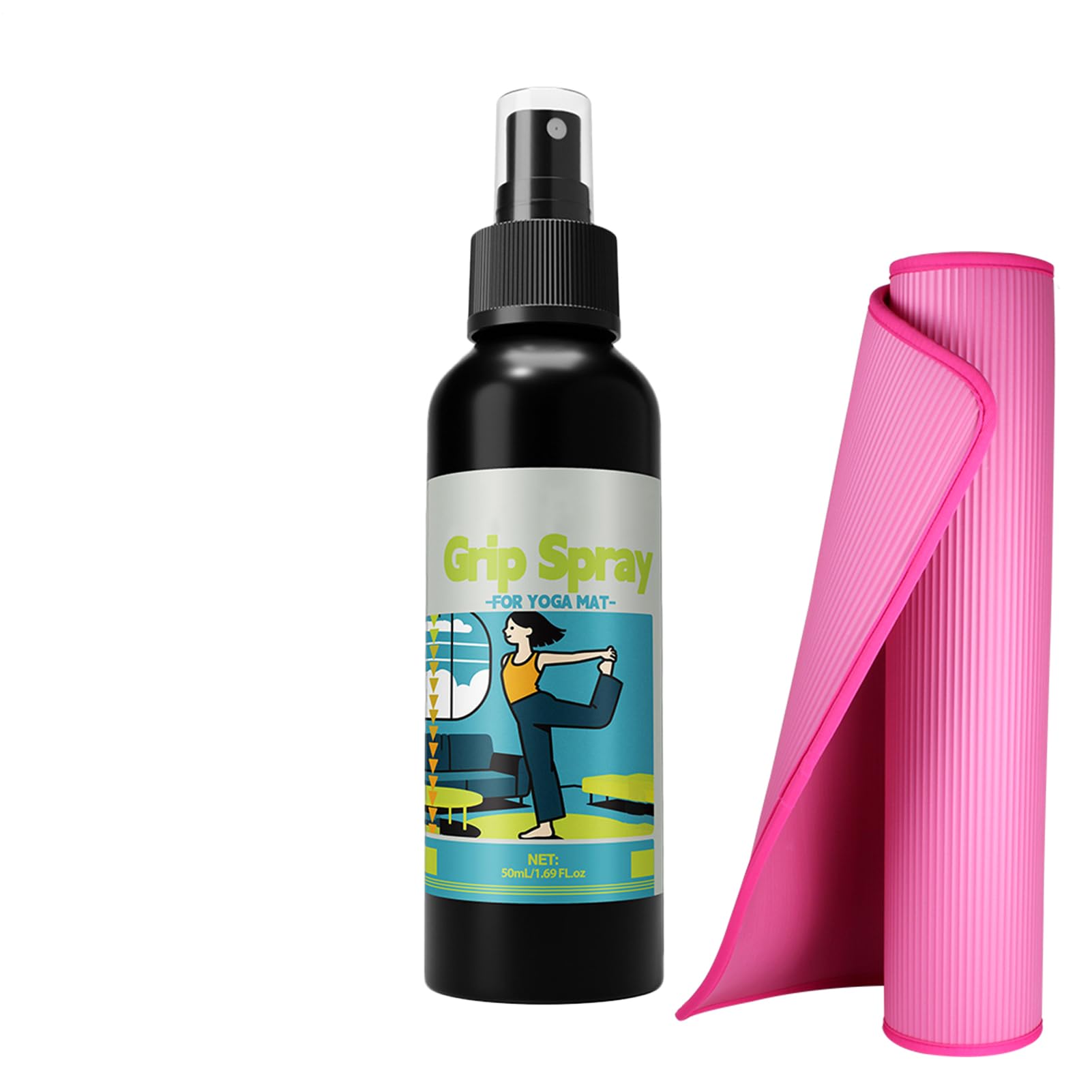 Anti-Slip Yoga Mat Spray,Slip Resistant Yoga Mat Spray Firm Grip - Friction Booster Sports Equipment Supplies for Workout Rock Climbing Pole Vaulting Gymnastics