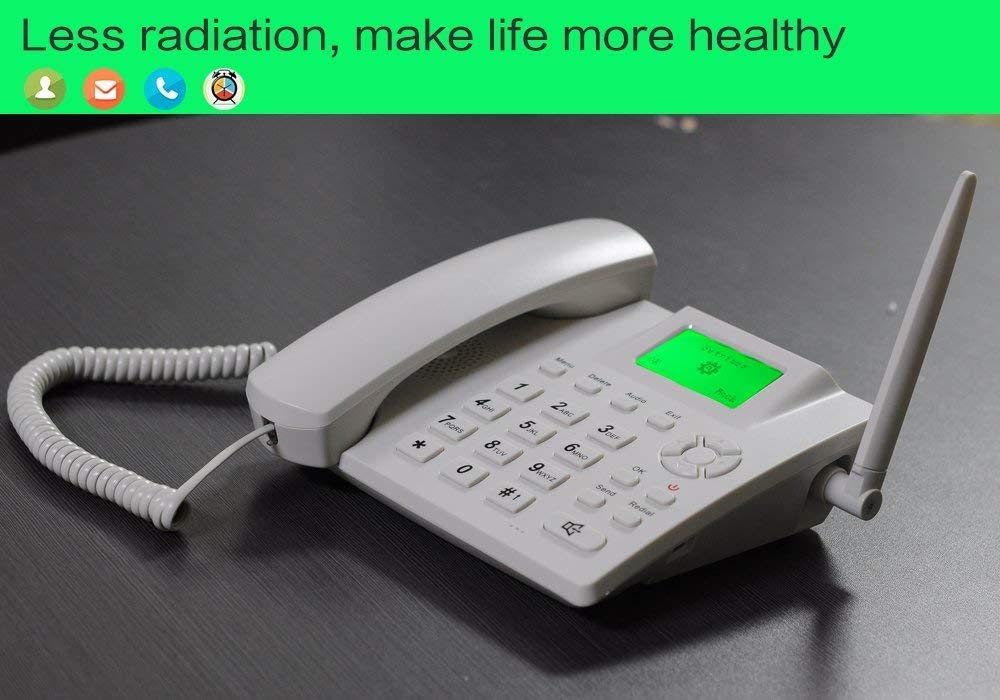 Telefono da ufficio senza fili GSM a quad-banda con funzione SMS + chiamate vivavoce in modalità bianco