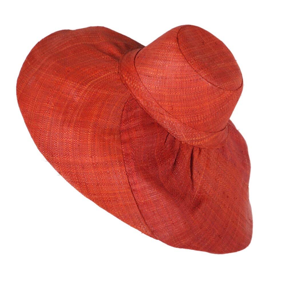 Pamela Invitada Boda Mujer Sombrero Ibiza Grande en Rafia de Madagascar Pamela Ala Larga 18 cm Moldeable Sombrero Playa Mujer Paja Madrina Boda, Pamelas para Bodas y Tocados, 10 Colores Disponibles
