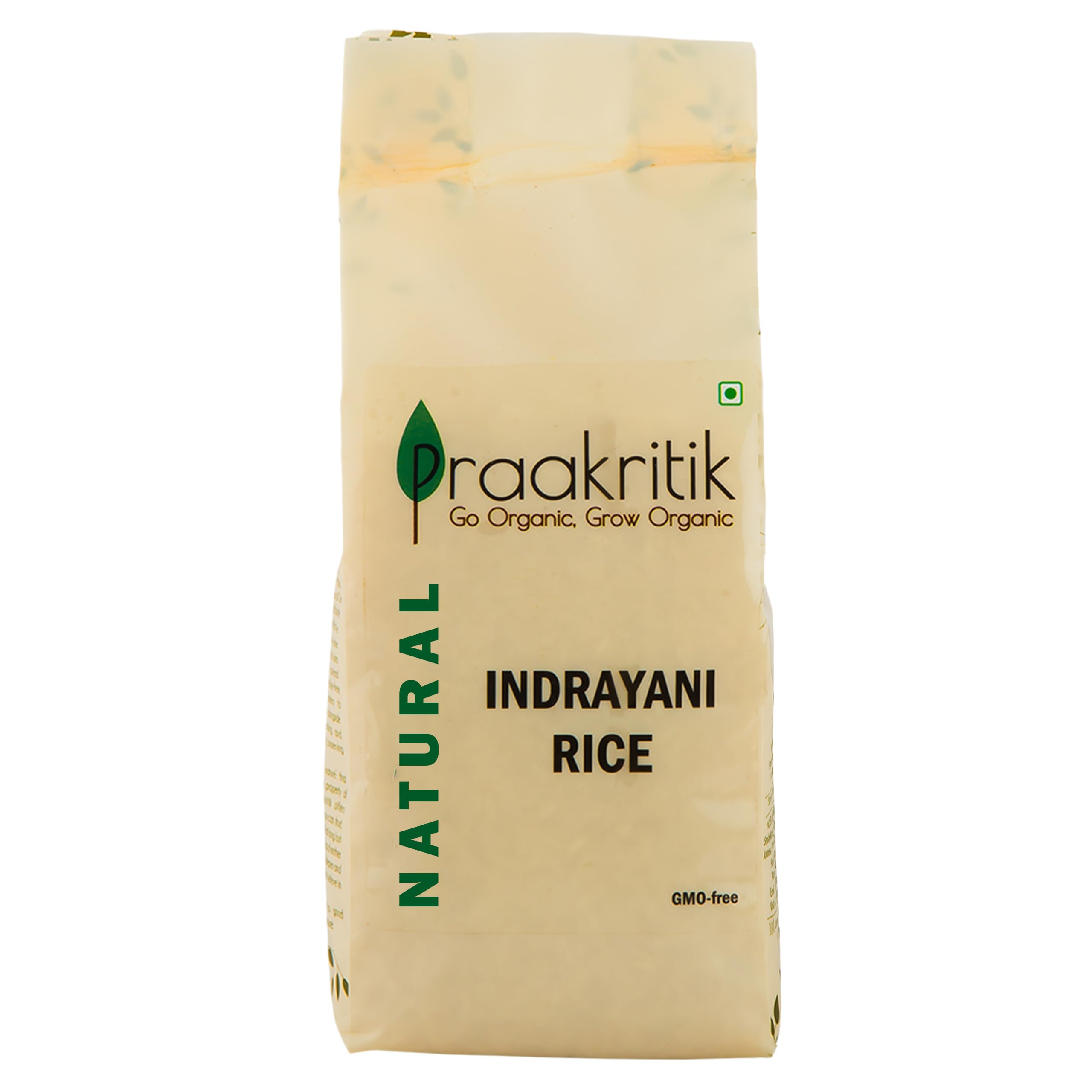 Praakritik Natural Indrayani Rice 500 Gram, Sticky RIce, 100% unpolished Indrayani Rice, Traditional Rich & Aromatic, Medium Sized Grain