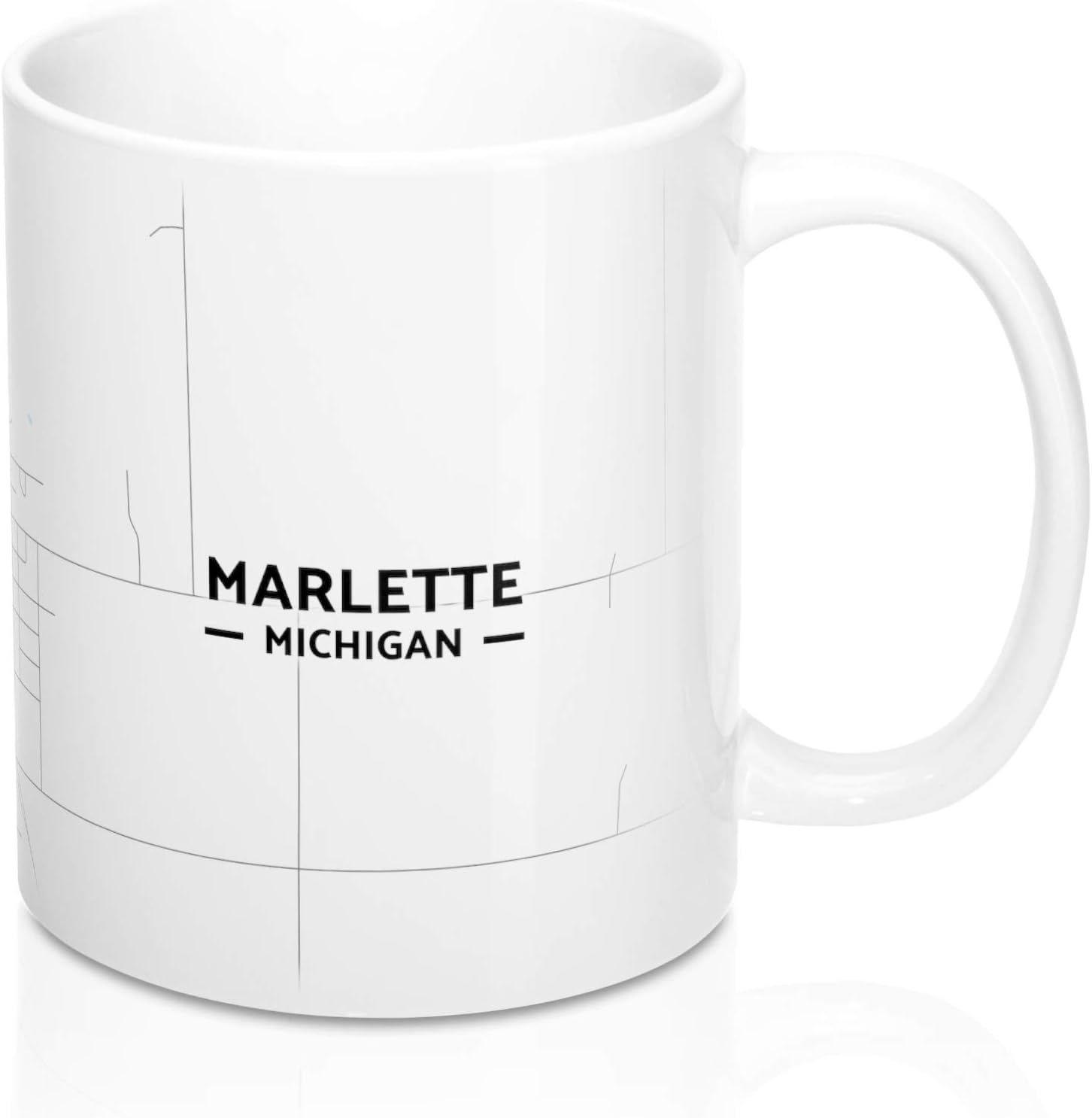 Marlette, Michigan MI Map Mug (11 oz) Home & Kitchen
