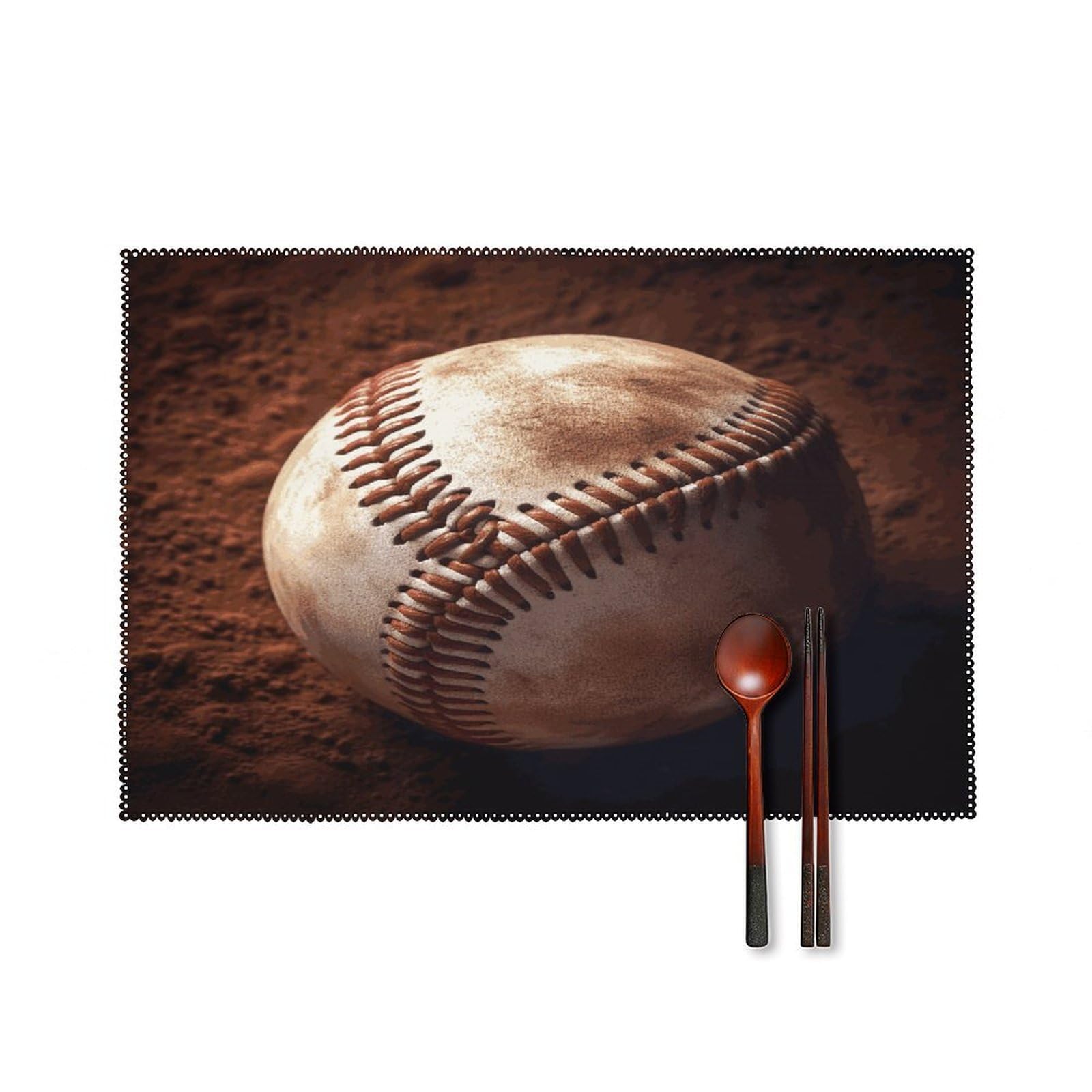 Fodpand Style Baseball Placemats Set Of 4 Place Mats Table Mats