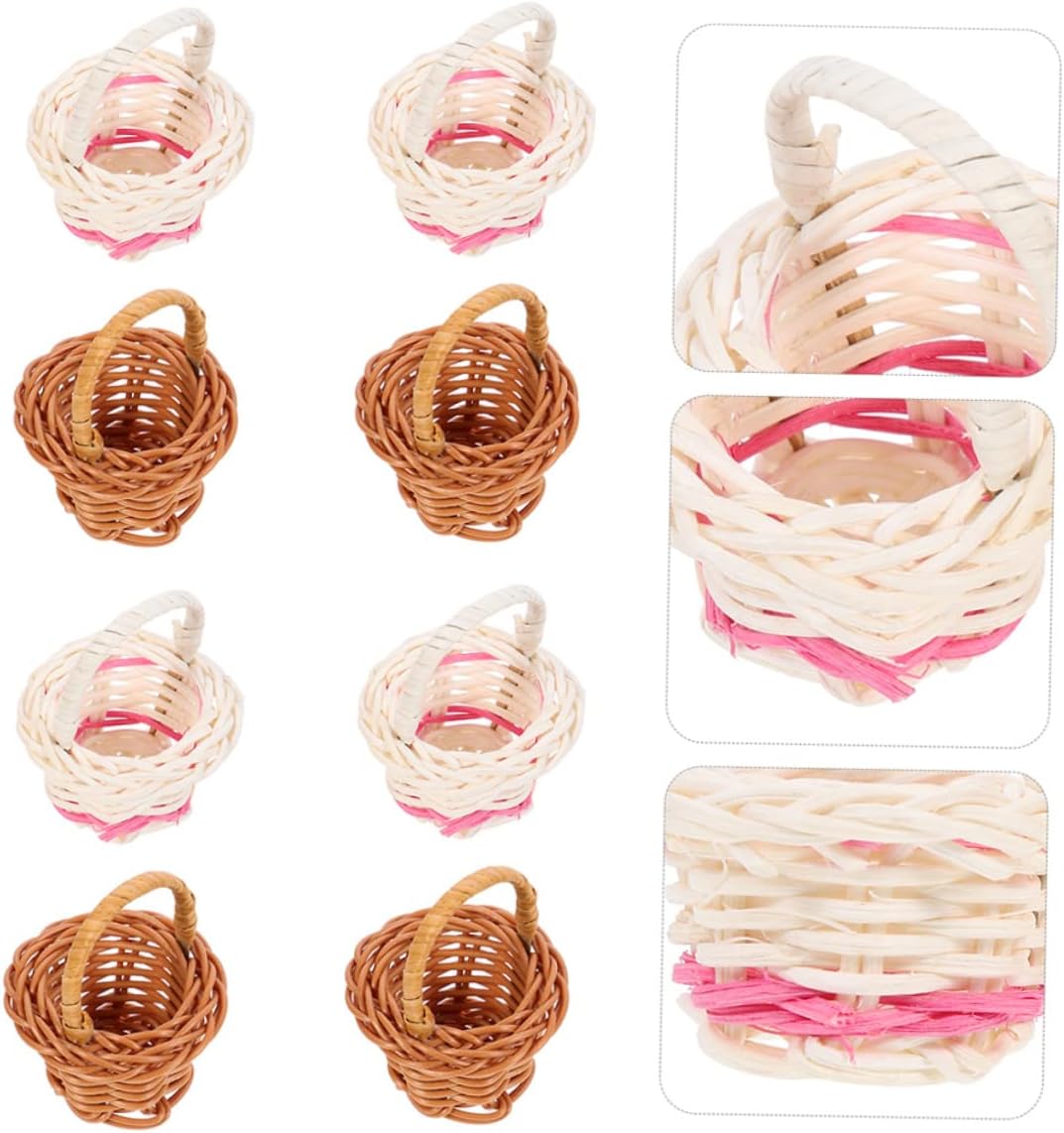 72pcs Miniature Woven Basket Cute Flower Baskets for Home Decor Party Favors and Photography Props Sturdy and Practical Mini and Colors