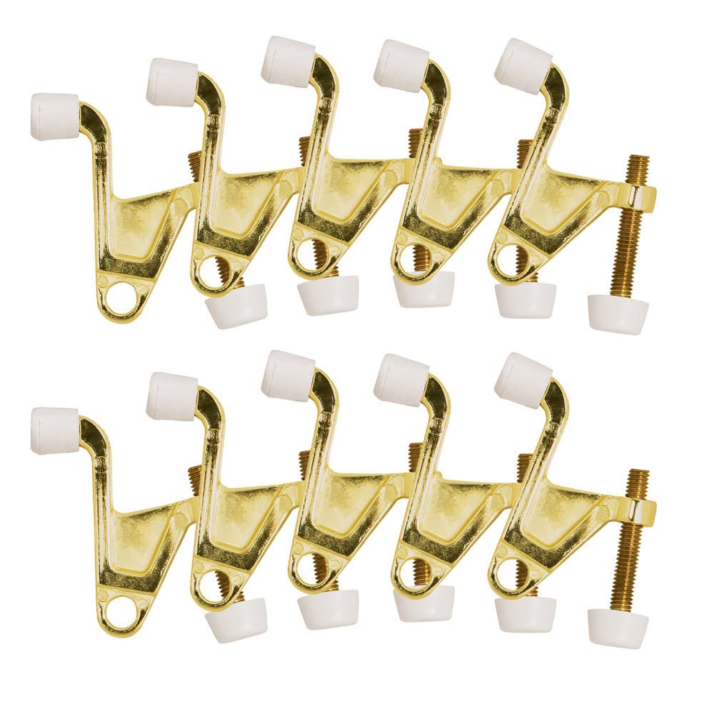 Design House 181826 Jumbo ER menteşe pin kapı stoperi, 10, pirinç cilalı