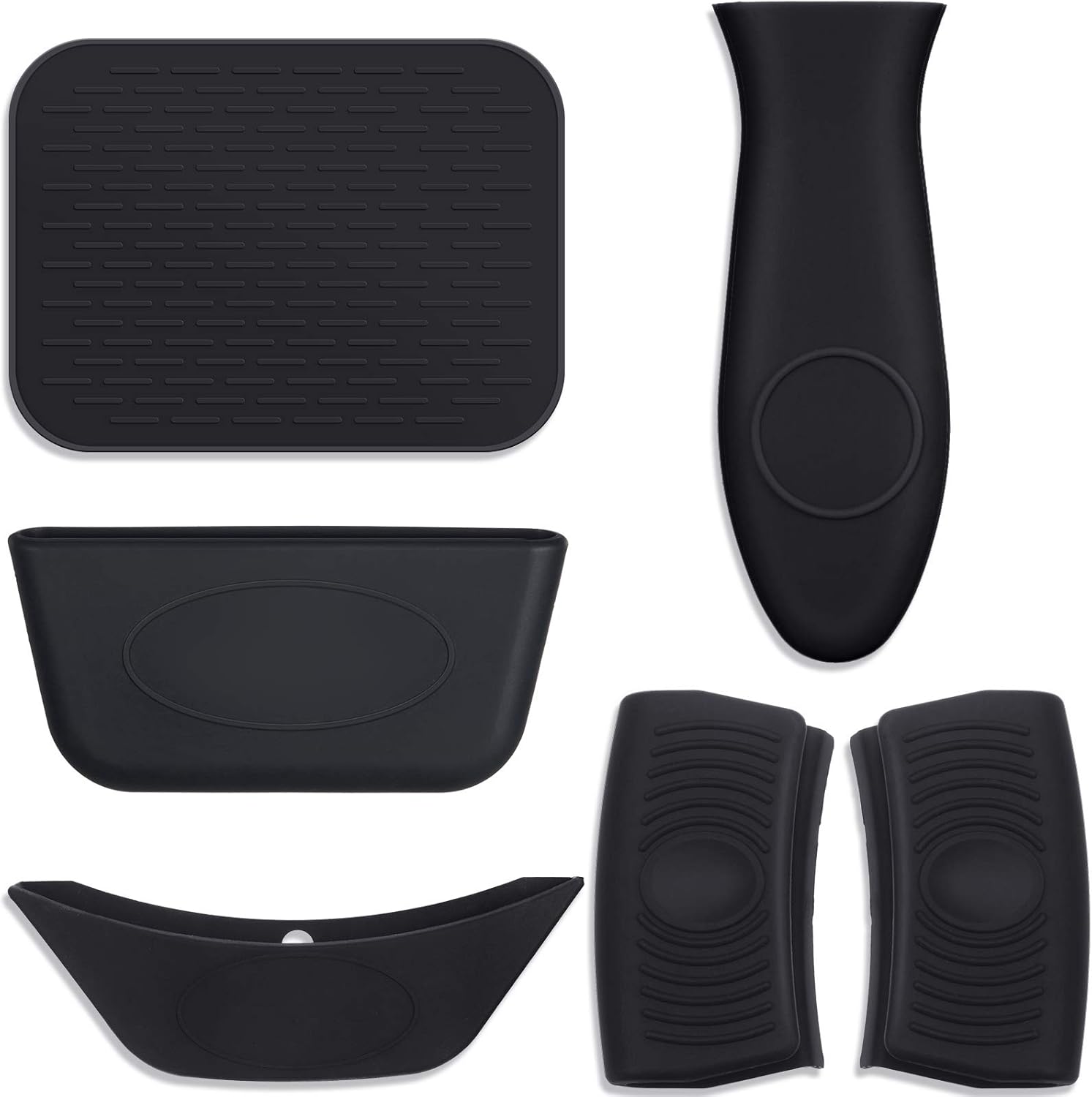 6 Pieces Silicone Hot Handle Holders Removable Pot Holders