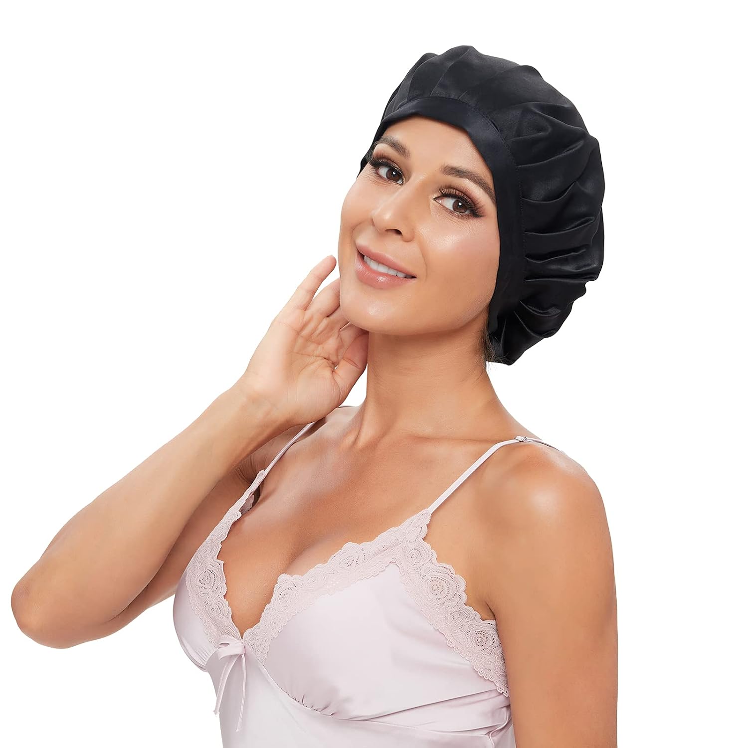 Mulberry Silk Sleep Cap for Women Girls 