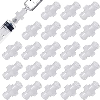 30PCS Luer Lock Syringe Adapter for Bottles, Syringe Adapter Luer Lock Connector Clear Female Luer Syringe to Syringe Transfer Connector Luer Lock Syringe Bottle Adapter