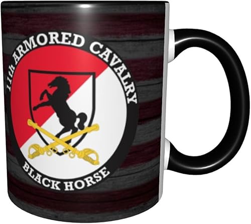 Miniatura 9 de 11th Armored Cavalry Regiment - Taza de café divertida de cerámica, tazas de té de viaje, bebidas para el trabajo, oficina en casa