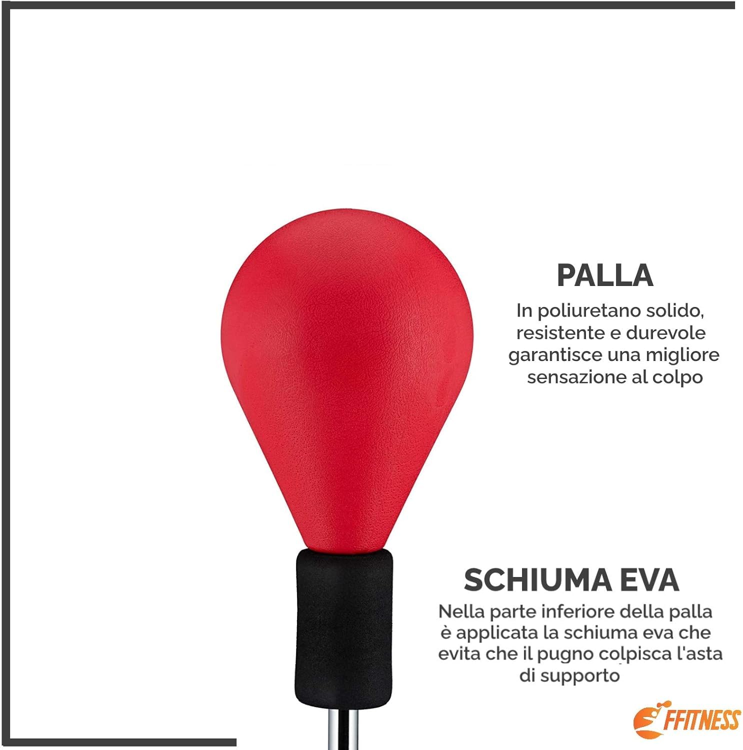 PUNCHING BALL PER ADULTI H MAX 160CM SACCO BOXE DA TERRA SFERA DA PUNZONATURA X ALLENAMENTO
