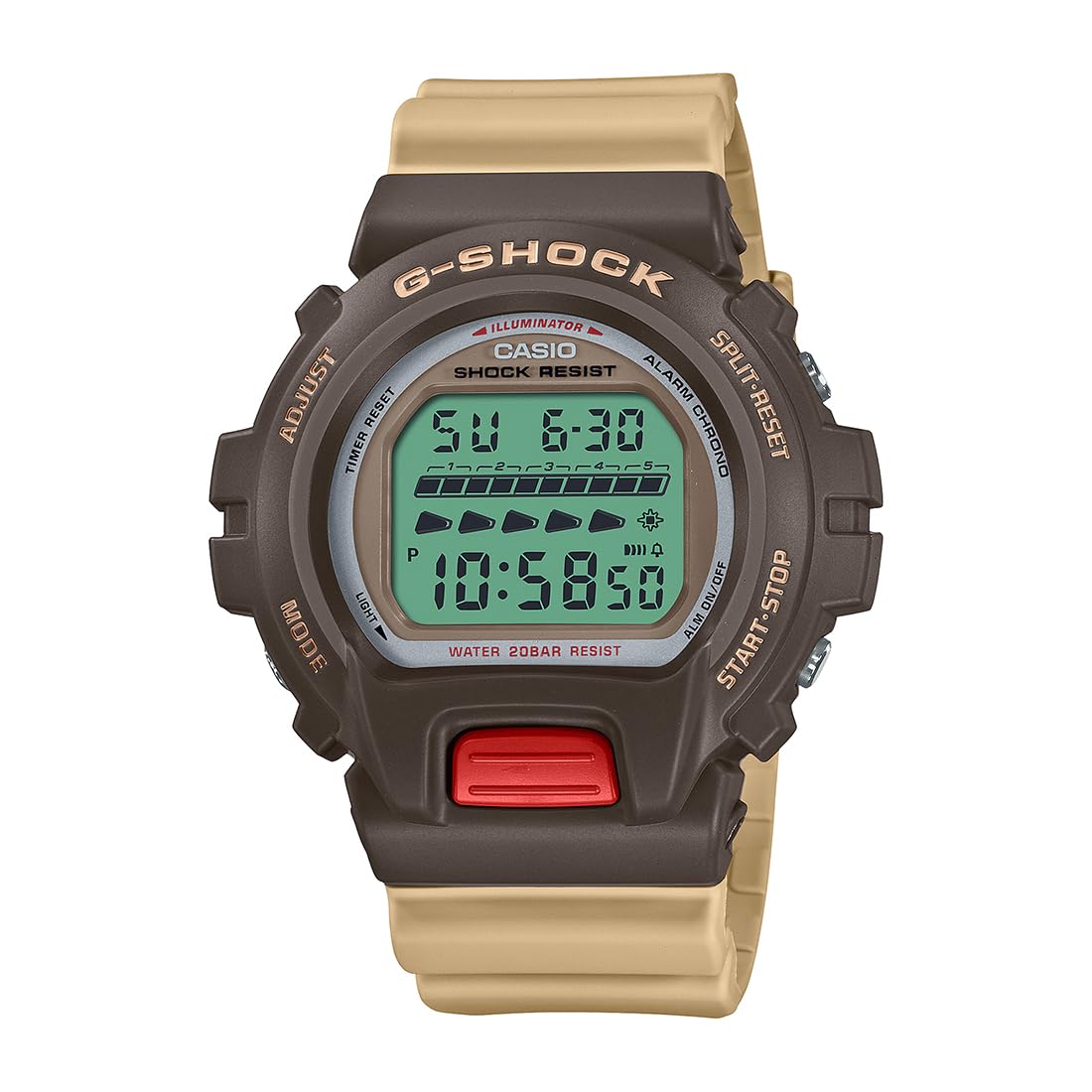 Casio Men Resin Digital Brown Dial Watch-Dw-6600Pc-5Dr, Band Color-Brown (B0CLDM6SFT) Amazon Price History, Amazon Price Tracker