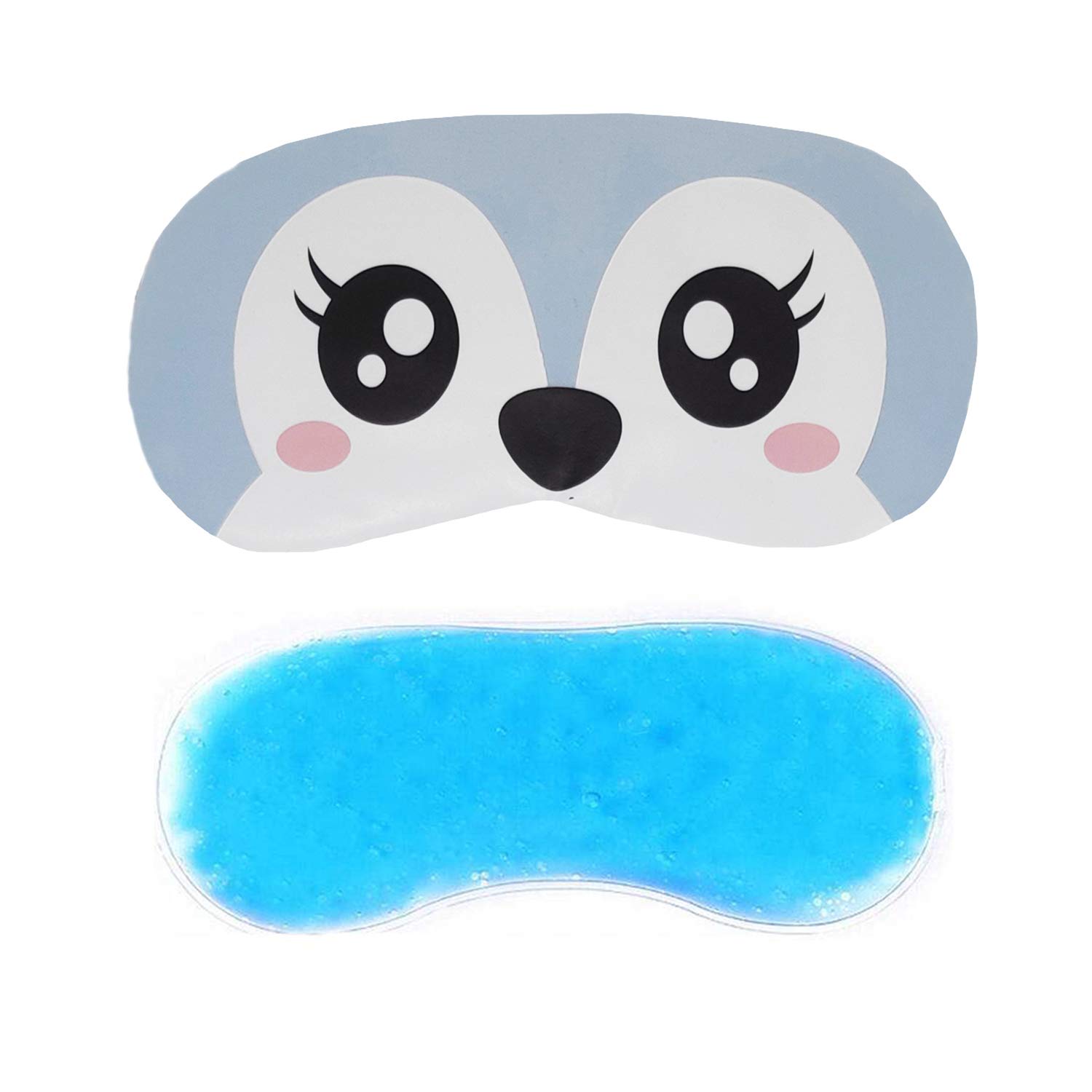 Jenna Polyester Cute Gel Sleeping Eye Shade Mask Cover For Insomnia, Meditation, Puffy Eyes And Dark Circles Puppyeyes Blue-image-32