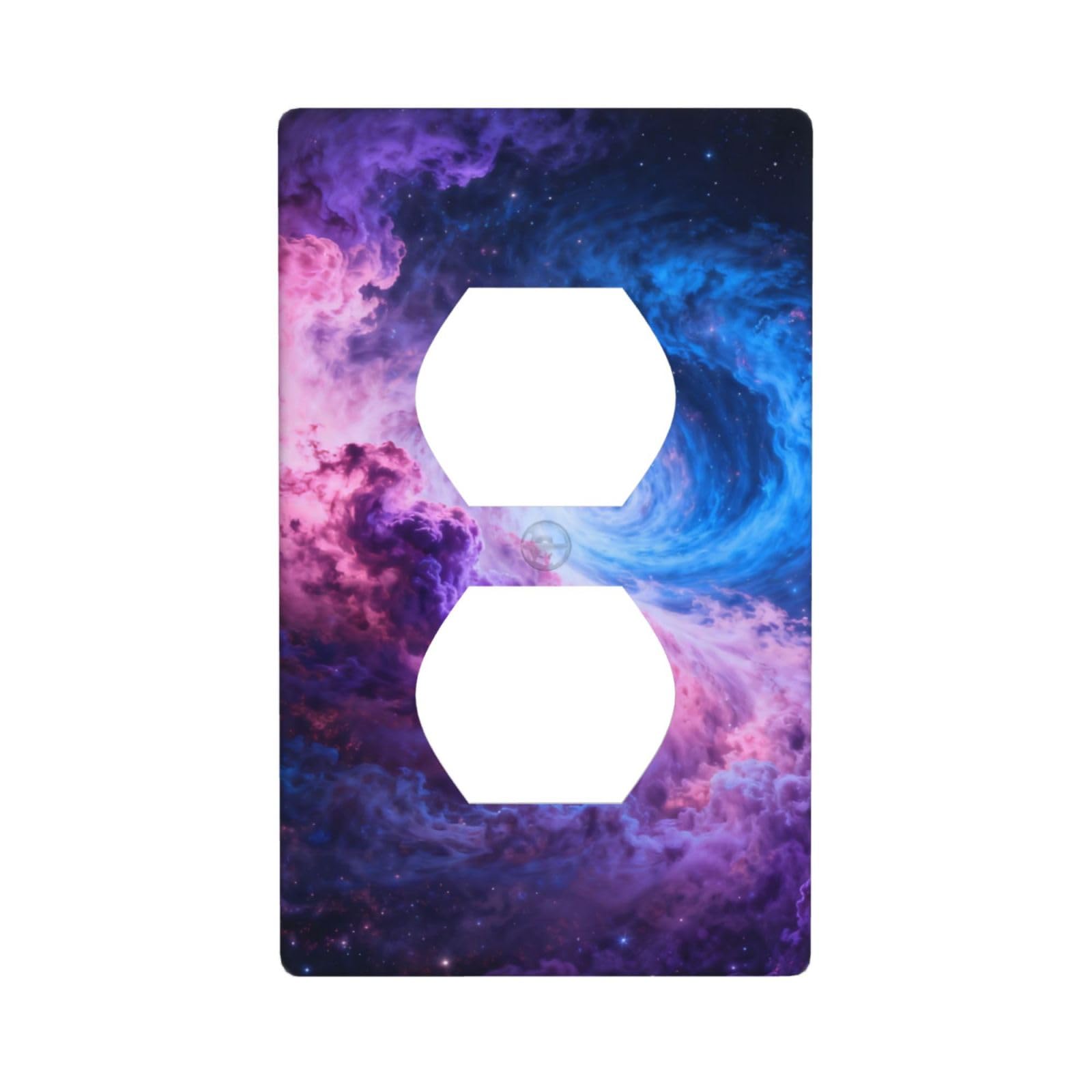Nebula Swirl Decorative Switch Plate Cover-Unbreakable Polycarbonate Wall Plate for Home Office, 1 Gang with Screws