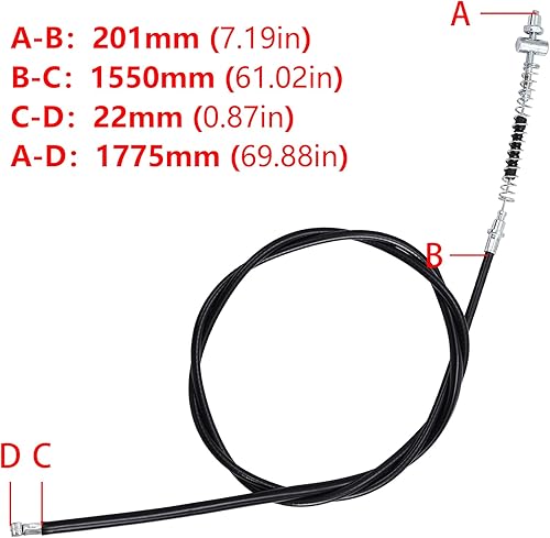 Miniatura 5 de Manija de freno izquierda Palanca de embrague + cable de freno + zapata de freno para 196cc 6.5HP Coleman CT200U BT200X Trail 200 CT100U MB165 MB200
