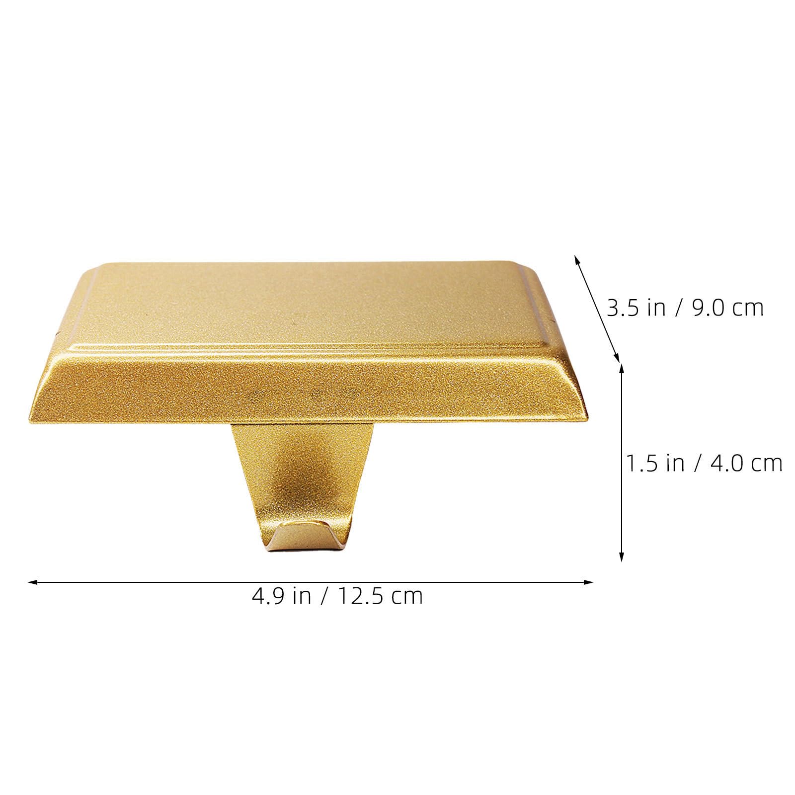 4 Pièces Porte-chaussette de Noël en Fer à Base Plate Dorée pour Cheminée