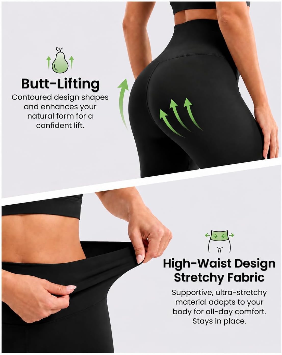 ZOOSIXX High Waisted Leggings for Women Tummy Control Soft Workout Lounge Gym Pants image 4
