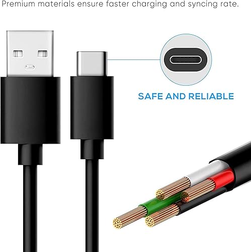 Miniatura 3 de Cable de carga USB C de repuesto para Tribit Flybuds 3 RosaFlyBuds 13C1C2A1NC, Tribit XSound Surf StormBox Micro StormBox Micro StormBox Pro
