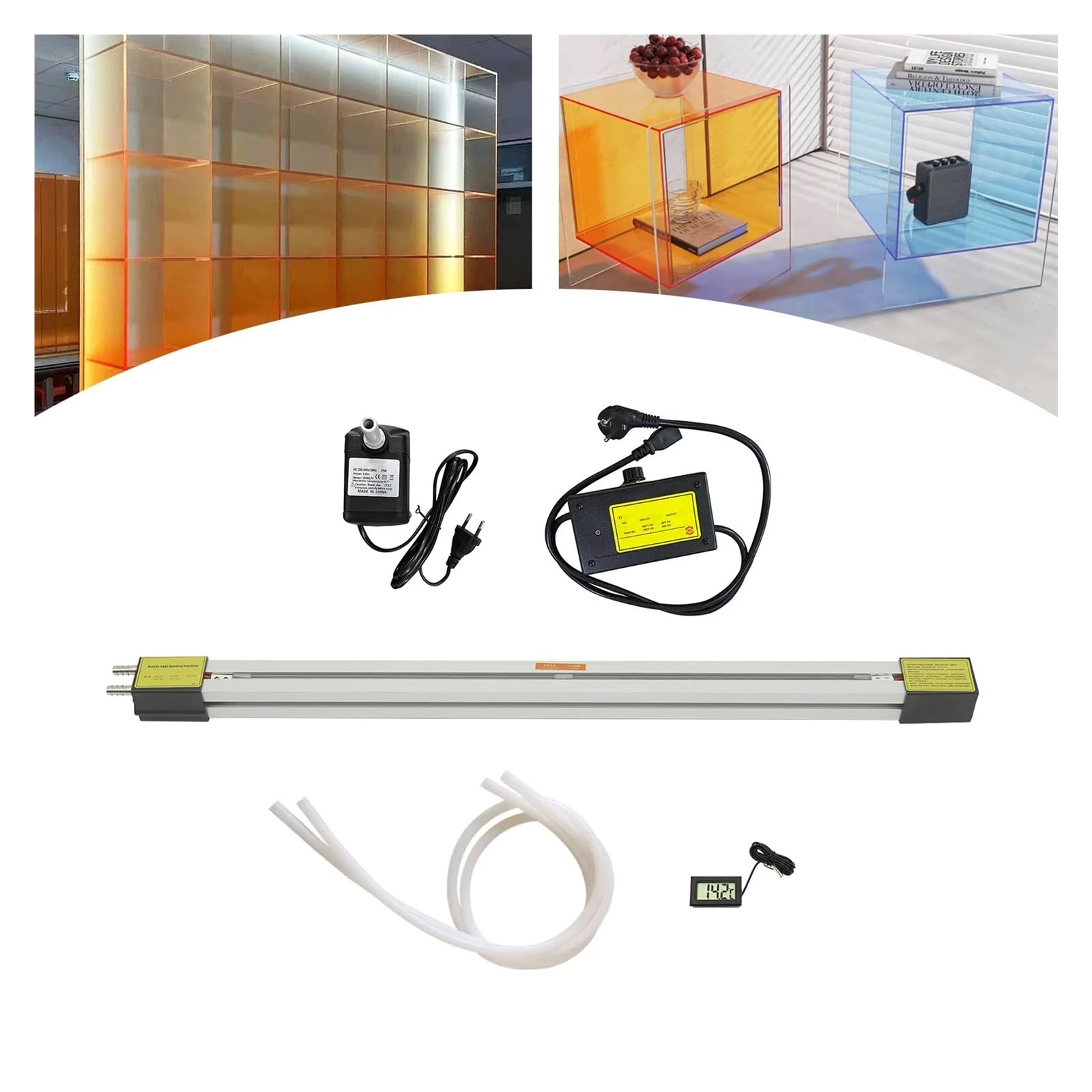 Calentador de máquina dobladora de PVC acrílico de 60 cm, temperatura ajustable para decoración, ingeniería, fabricación de carteles, vitrinas para hacer carteles