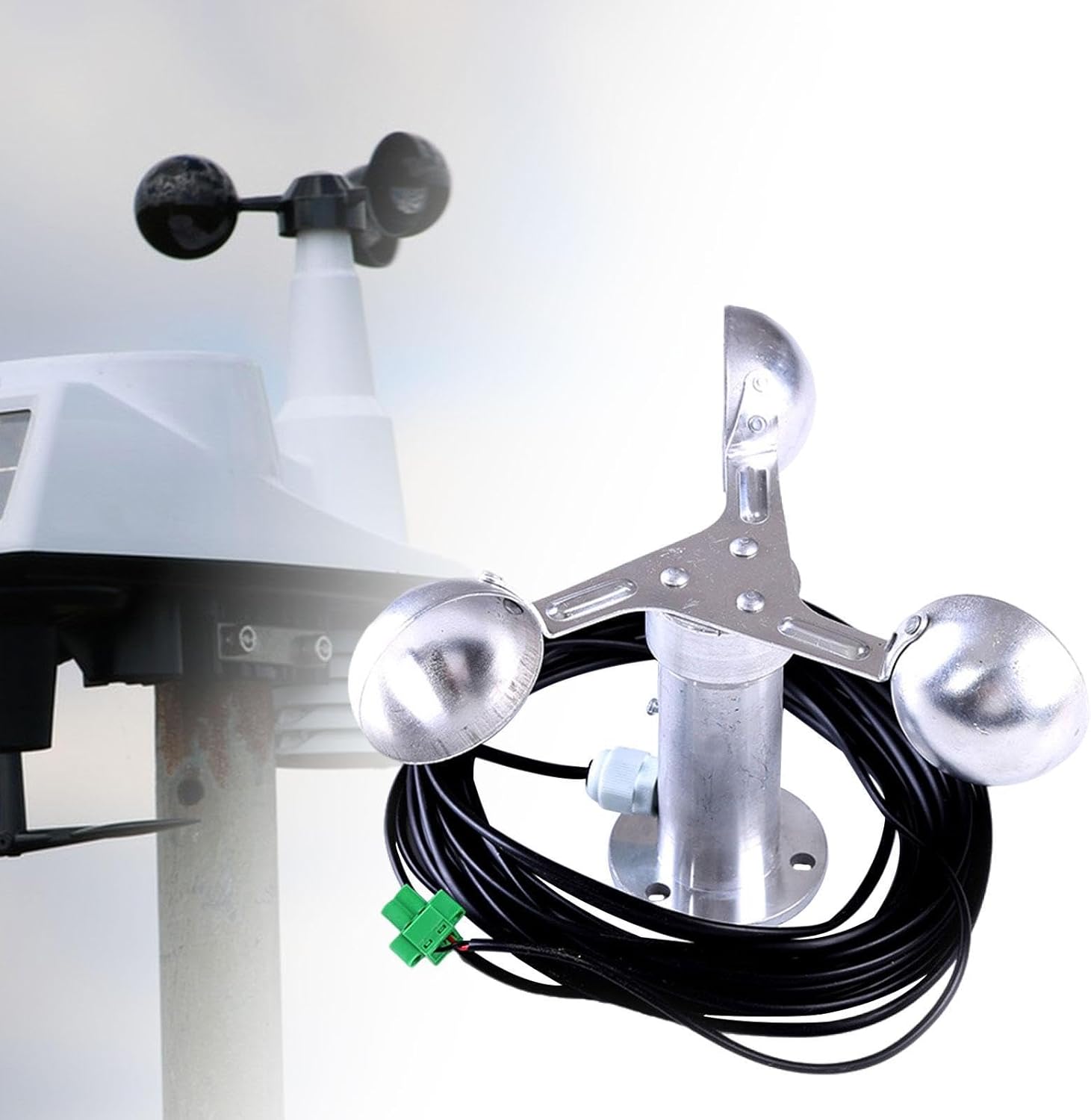 Wind Speed Anemometer Wind Indicator for Weather Stations Greenhouses