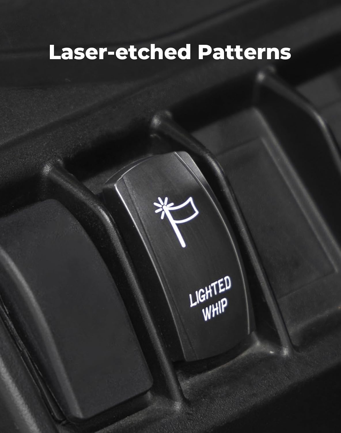KEMIMOTO Whip Lights Rocker Switch with Wiring Harness Kit for 12V UTV ATV 10A Blade Fuse Compatible with Polaris RZR Ranger Can-Am Maverick X3 Defender CFmoto Talon KRX YXZ