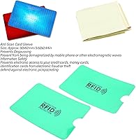Vista 4 de 100 fundas magnéticas para bloquear tarjetas, diseño compacto y ligero, antiescaneo, antirrobo de identidad (verde)