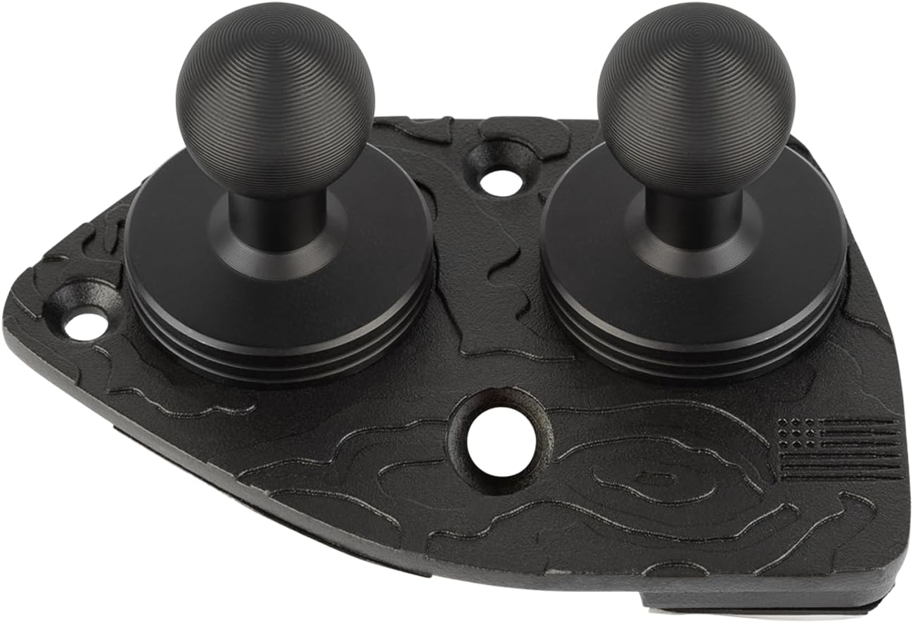 Bulletpoint Metal Dash Mount Cell Phone Holder Compatible with 2021-2023 Jeep Wrangler 4xe Dual 20mm Ball Mount (Driver Side)