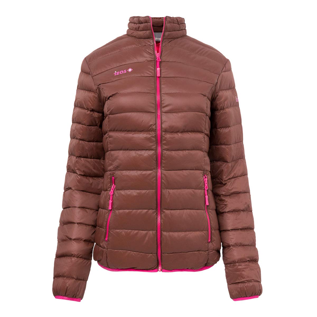 Izas Greece Feather Jackets, Women, womens, 8434076447100, Brown/Fuchsia, M