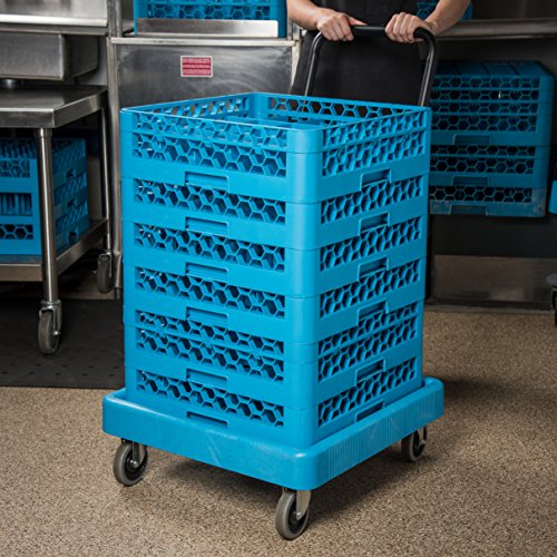 Carlisle Foodservice Products C2236H14 Universal Warewashing Rack Dolly With Handle, 350 Lb Capacity, Blue #TOP4
