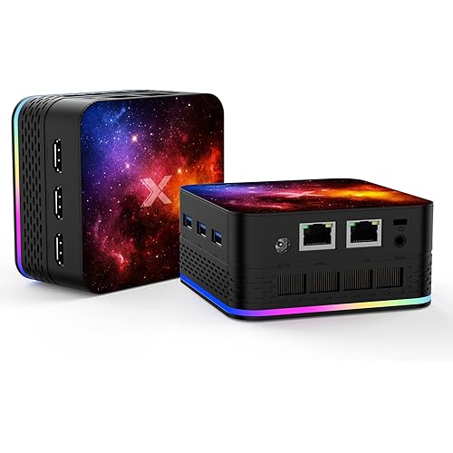 Mini PC Computers 8GB RAM DDR5 256GB M.2 SSD, Mini Desktop PC 12th Gen Alder Lake-Ν95 (up to 3.4GHz),Mini Computer with 4K Triple Screen Display/USB3.1/WiFi 6/Bluetooth 4.2 RGB Light