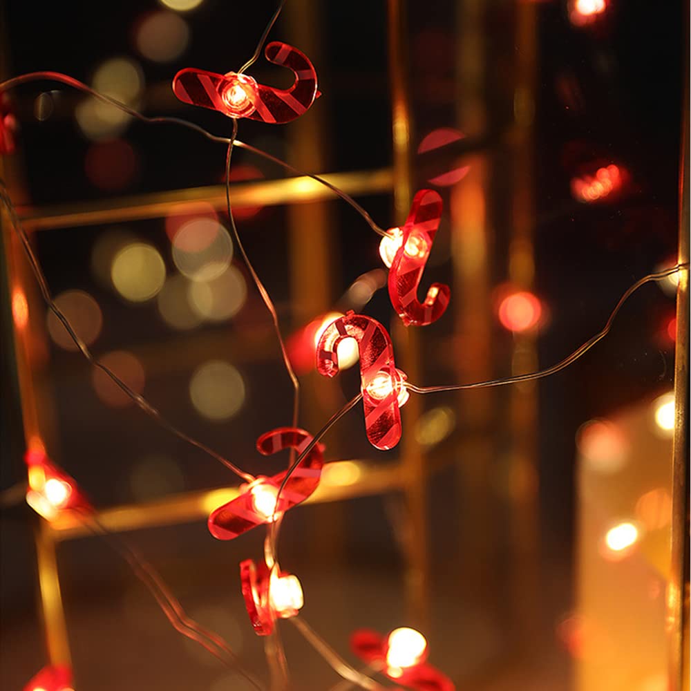 Guirlande Lumineuse Noël, 3M 30 LED Père Noël à Pile, Décoration Intérieur Extérieur Pour Sapin Chambre Cheminée Fête Mariage Jardin