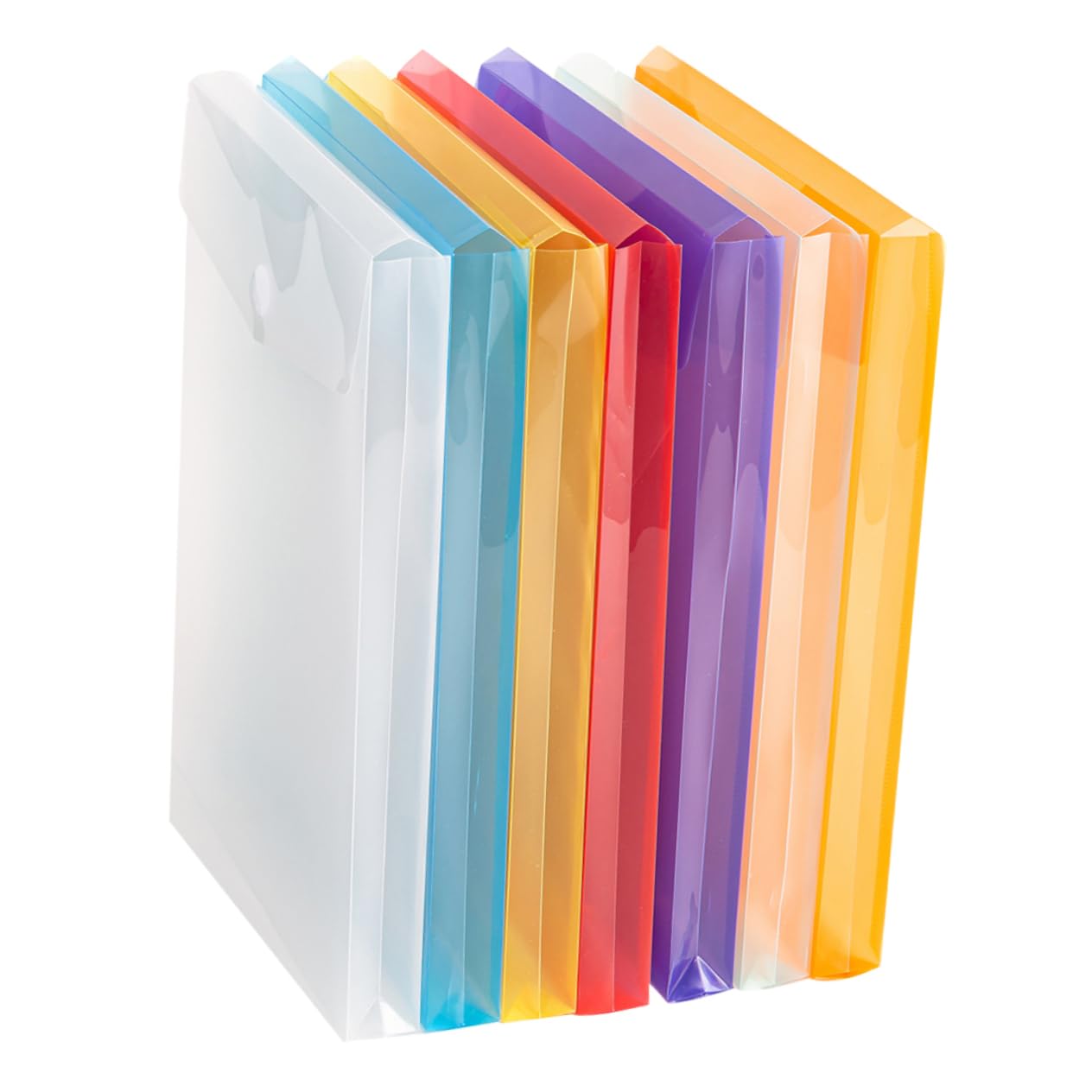 Lurrose 3 Sätze Aktenhalter Aufbewahrungstasche Storage Boxes Farbige Ordner Dokumententaschen Ordnee Aktentasche Dateiorganisator Dateicontainer Snap-button-dateiordner Pp 7 Stück * 3