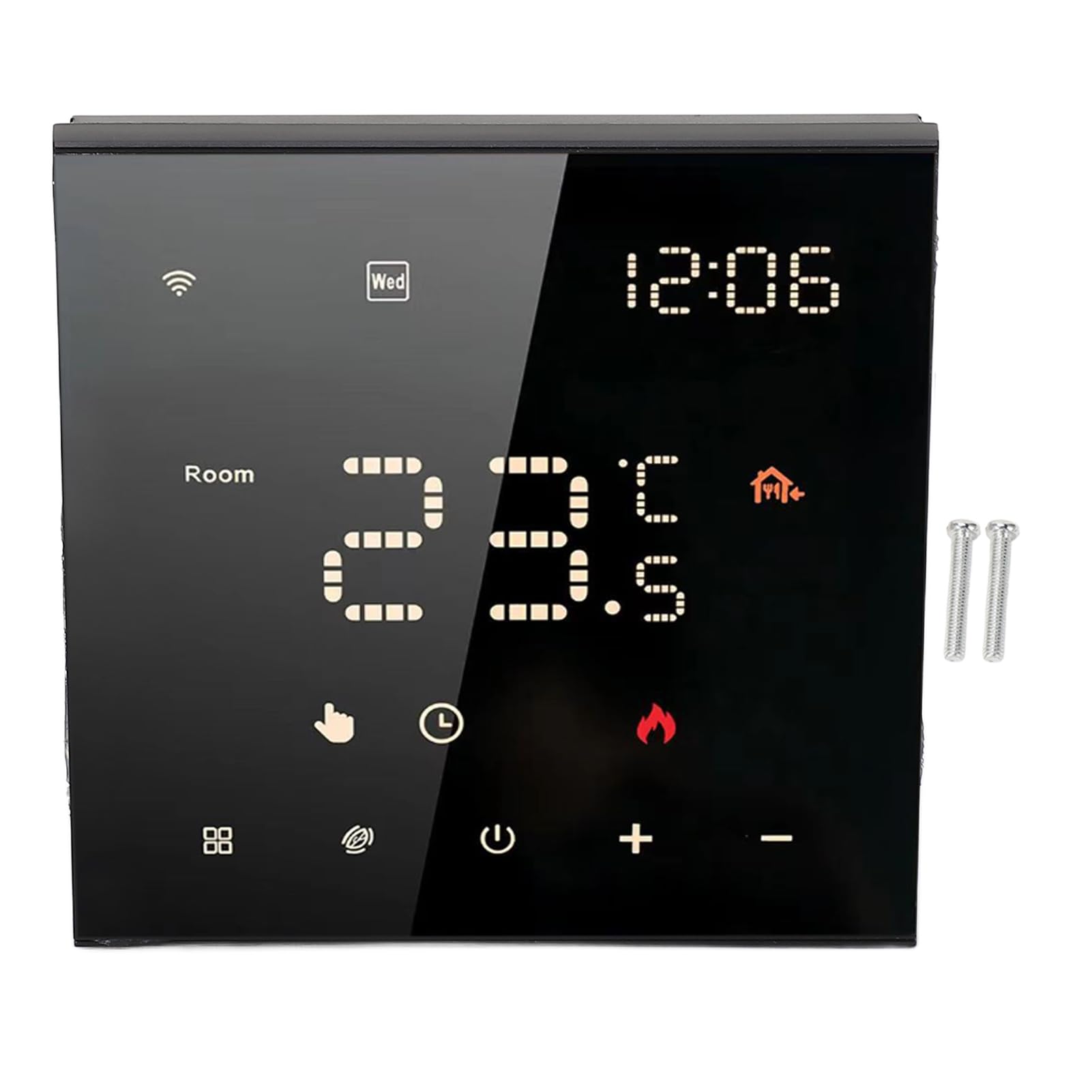 Termostato Doméstico, Termostato WiFi Carcasa de PC de Alta Precisión Control de Teléfono Móvil 100-250VAC 7 Días Pantalla Táctil Interior Programable (Horno para Colgar en la Pared con