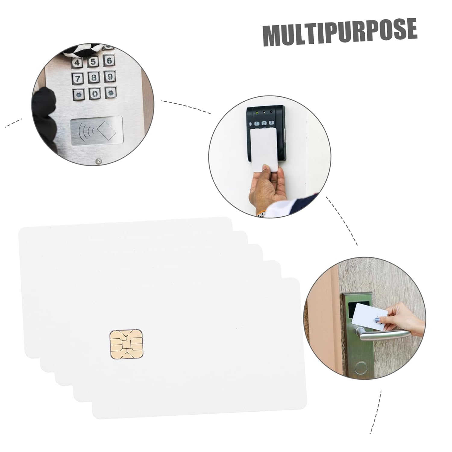 Uonlytech 12pcs Blank Intelligent Cards Chip White Access Control Cards for Hotel and Memory Easy to Use and Versatile for Applications